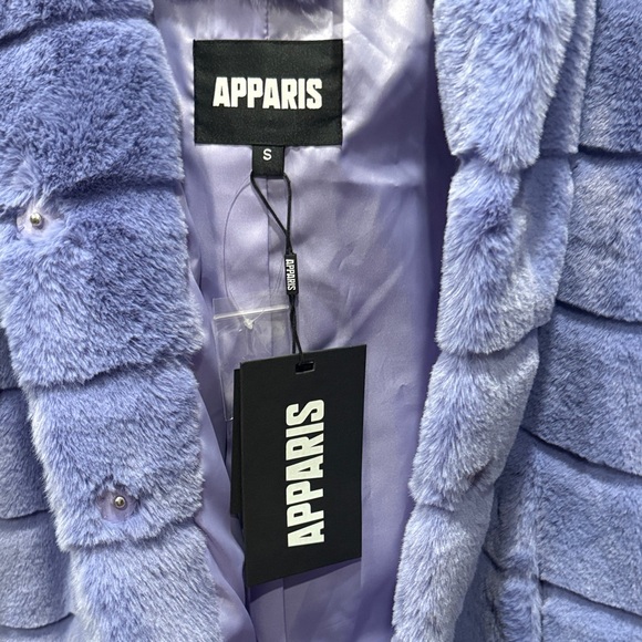 Apparis Purple Faux Fur Jacket - small - Picture 2 of 3